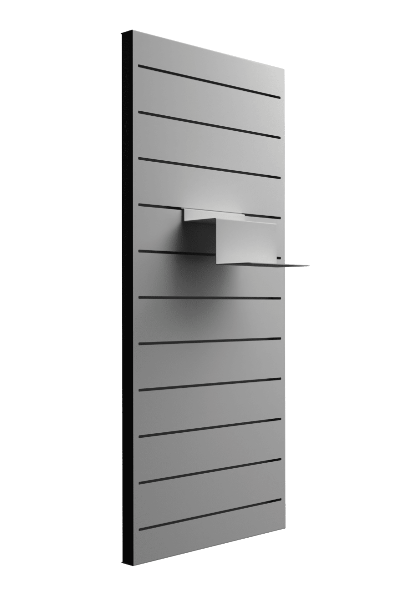 Presentatieplateau 2 treden 100x200mm voor gegroefd paneel