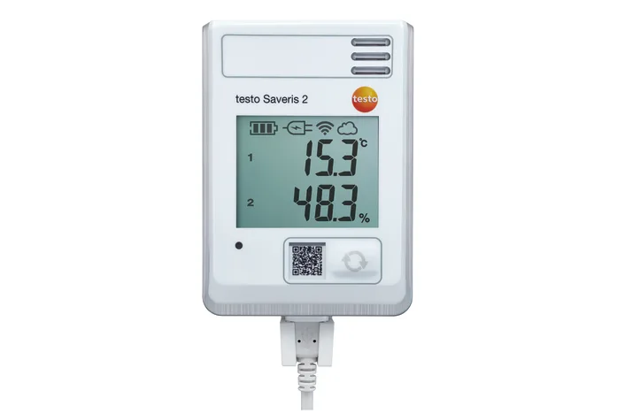 Testo Saveris 2-H1 WiFi-datalogger met scherm en interne temperatuur-/vochtigheidssensor